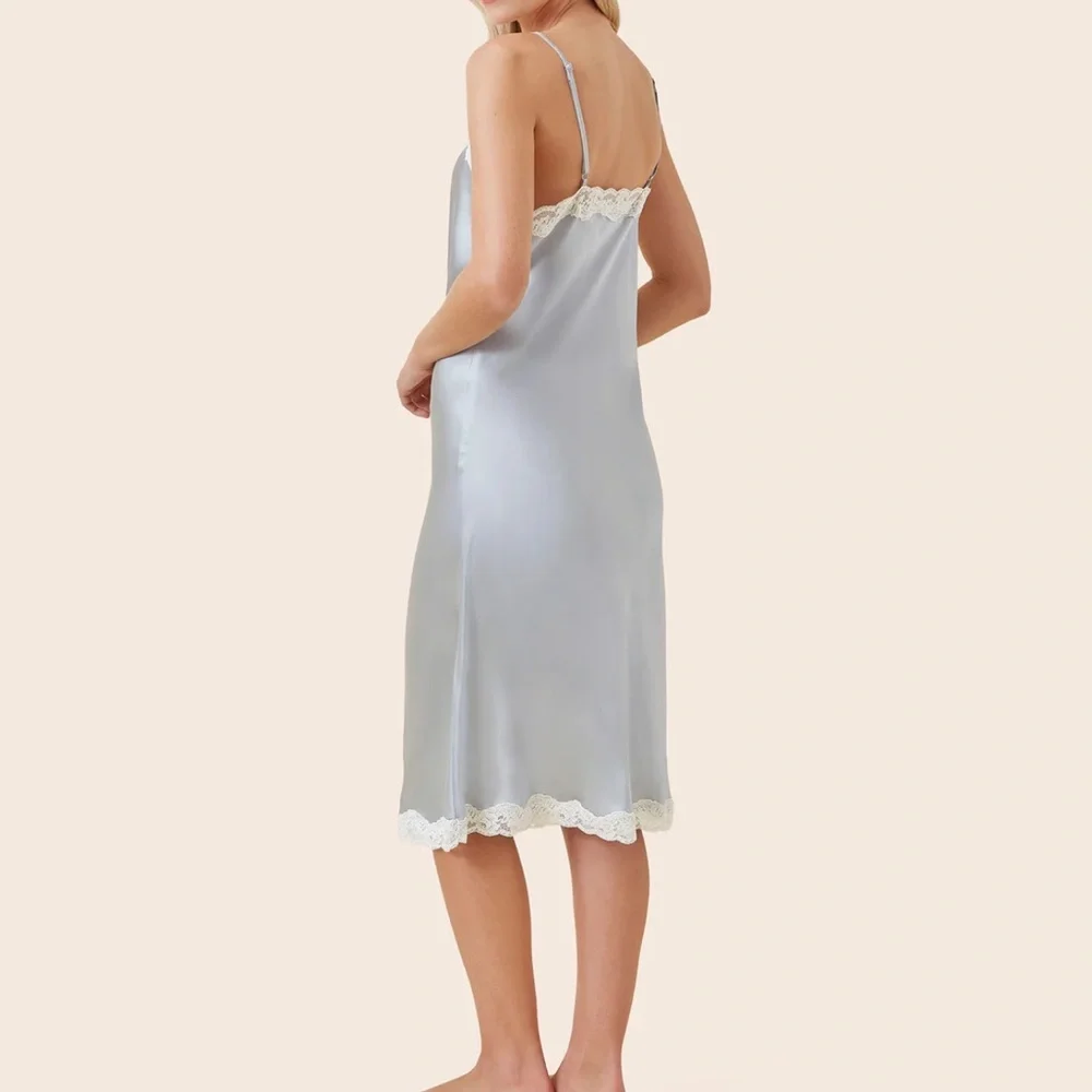 Annabelle satine lace slip nightgown - Picture 2 of 6